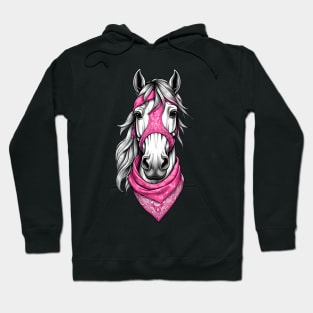 horse with pink bandana Hoodie